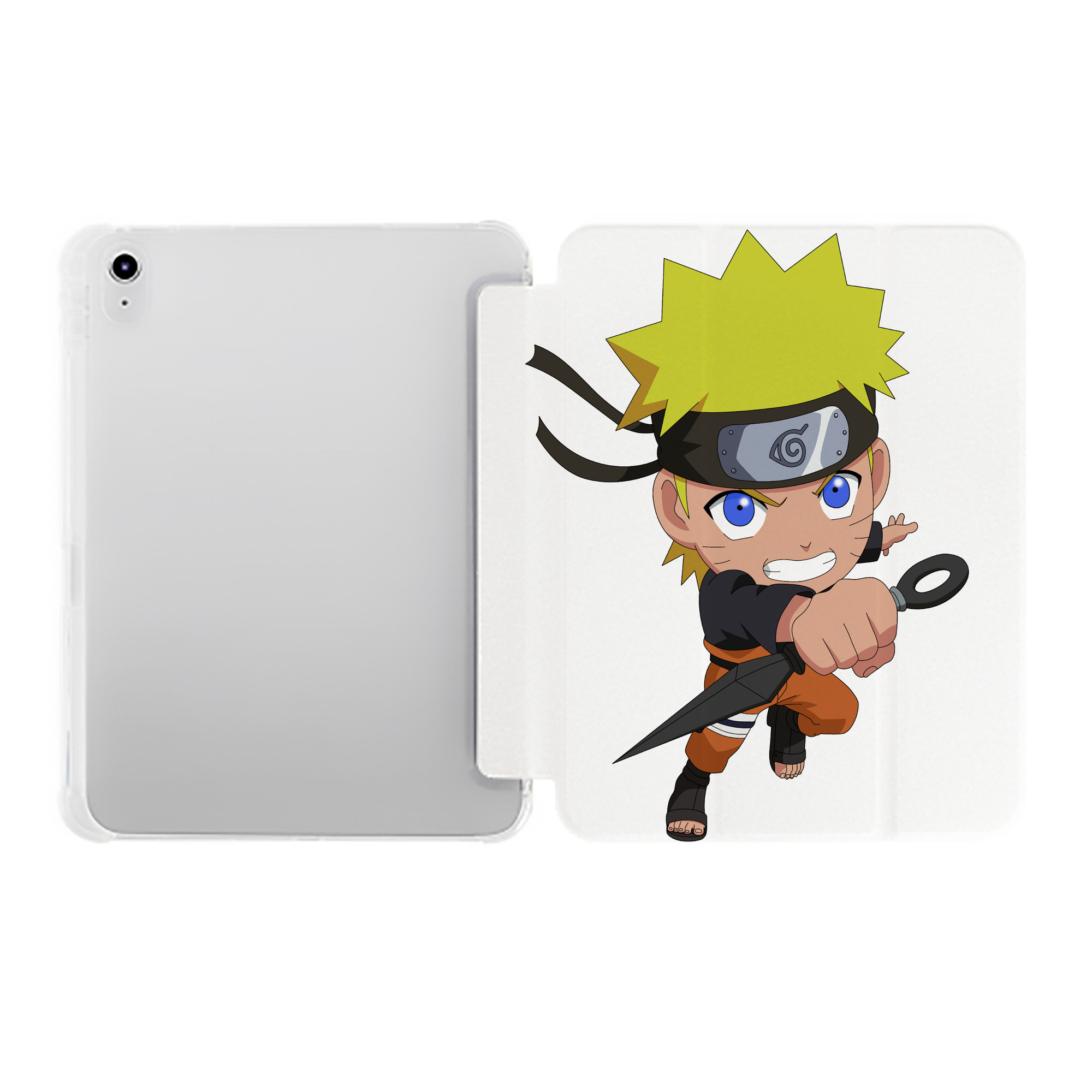 （画像用） NARUTO -ナルト- うずまき ナルト Uzumaki Naruto IPad ケース ペン収納付き 三つ折りスタンド PUレザー×シリコン 対応機種9.5/10.5/10.9インチ